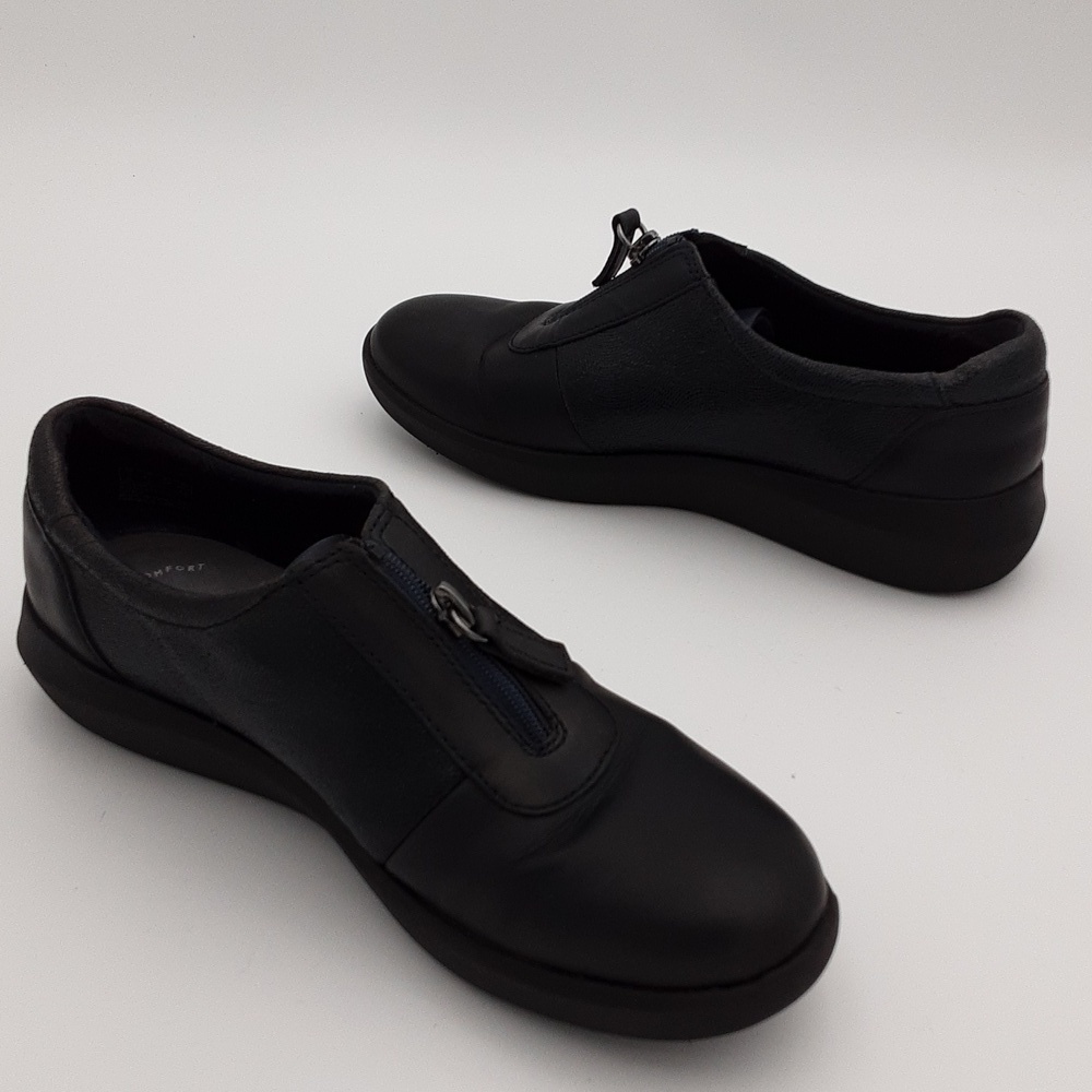 Clarks Kayleigh sail moccassin Slip-on wedge women shoe blue cushion feel office